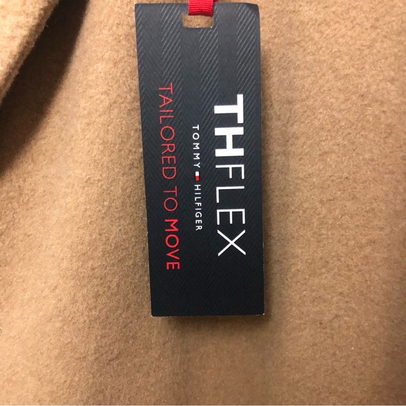 NWT Tommy Hilfiger Mens Dress coat Camel 46 REG Wool Coat - Picture 11 of 14